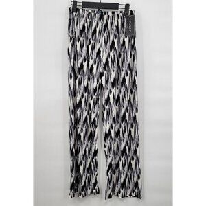 C-Mode Zebra Flared Pants Y2K Pull On Ankle Stretch Hi-Rise Large Womens NWT